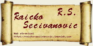 Raičko Sečivanović vizit kartica